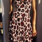 Blumarine Leopard animal Print Embellished beaded cocktail Dress SMALL XS