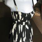 Black and white corset bustier top blouse EXTRA SMALL XS