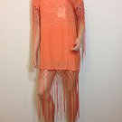 1920s Gatsby Dress Scallop flapper lace  fringe deco tassel SMALL