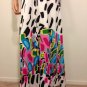 Strapless Floral Maxi Dress pop art mod MEDIUM