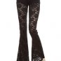 BLACK LACE PANTS SMALL vintage hippie boho bohemian women leggings