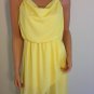 Yellow Dress Asos Topshop Asymmetrical hem high low boho bohemian romantic LARGE