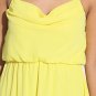 Yellow Dress maxi mini Asymmetrical hem high low boho bohemian romantic LARGE