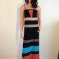 Anthropologie THML Strapless striped maxi vtg boho festival hippie Dress SMALL