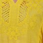 Yellow gauze tunic top blouse bohemian hippie boho SMALL