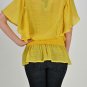 Yellow gauze tunic top blouse bohemian hippie boho SMALL