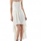 Ivory white dress strapless wedding bridal cocktail mini maxi  XS  EXTRA SMALL