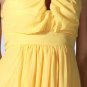 Yellow maxi dress long strapless party prom wedding XS SMALL MEDIUM
