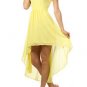 YELLOW high low mini maxi Hippie Boho Cocktail dress LARGE