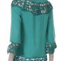 Hippie top Bohemian crochet lace tunic blouse MEDIUM