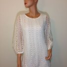 White Crochet Lace Dress hippie boho bohemian SMALL