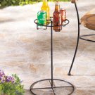 Black Outdoor Beverage Table