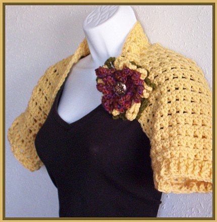 Crochet Shrug - Fields of Gold