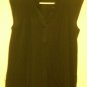 BANANA REPUBLIC Black Silk /Cotton Jersey Knit Sleeveless Top Epaulets Size M