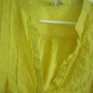 Woman's Old Navy Yellow Shirt/ Blouse 100% Cotton Vintage 70's Gathered sleeves
