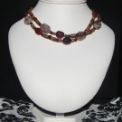 crazy horse japser double strand necklace
