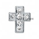 rhinestone cross floating charm