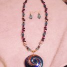 Handmade Swirl Necklace and Earrings Set