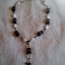 Handmade Black & White Blocks Necklace