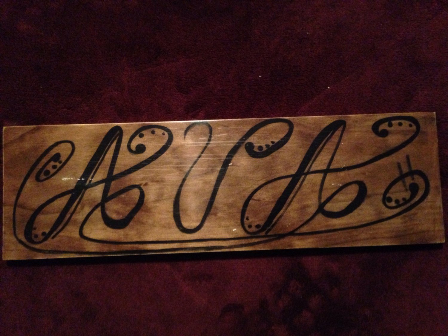 Ava custom hand painted name pendant