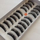 10 Pairs Natural Black Long Handmade False Eyelashes