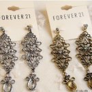 NWT Forever 21  Rhinestone Faux Stone Drop Teardrop Earring