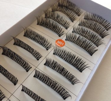 High Quality Handmade 10 Pairs Cross Charming Soft False Eyelashes #M01