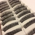 10 Pairs Of Cross Design Black Thick  False Eye Lashes M01