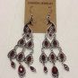 NEW  Elegant Classic BIG Red RHINESTONE Drop/Dangle   Peacock Earring Post back