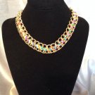 Gold  Tone Brass  Collar Necklace