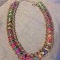 Gold  Tone Brass  Collar Necklace