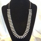 Black Tone Brass  Black Pearl  Statement Necklace