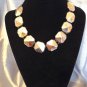 Gold Tone Brass Collar Necklace