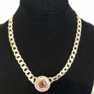 Gold Tone Brass Chain Necklace