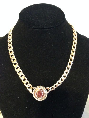 Gold Tone Brass Chain Necklace