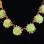 Lyon Floral Necklace Rose Necklace With Austrian Crystals And Resin Stones