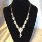 Wedding Gold Pearl Crystal Diamonds Necklace
