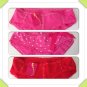 5pcs 3 Red 1Pink Satin Ribbon 1Pink Polka Dots teens/Girl's Panties Size:4-5