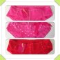 5pcs 3 Red 1Pink Satin Ribbon 1Pink Polka Dots teens/Girl's Panties Size:4-5