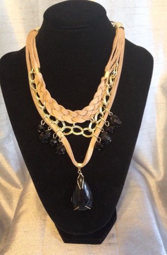 Elegant  Stylish knitting bib Necklace
