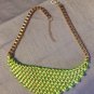 Women Fashion Knitting metel Statement Necklace golden necklace collar