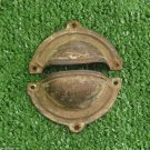 Vintage Brass Emergency Lamp Shade 2 Parts semi Sphere Nice Deco