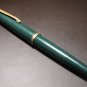 VTG FOUNTAIN PEN GREEN BARREL AND CAP PISTON FILLER SIGNED NIB BRASS CLIP TRIM