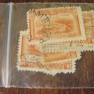 Vintage Postage Stamps Post Stamp Lot Collection 10 pc Bulgaria 50 st Yellow
