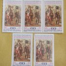 Post Stamp Collection Lot Set 5 pc Bulgarian Painter Art Work Vtg Free SHIPPING