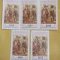 Post Stamp Collection Lot Set 5 pc Bulgarian Painter Art Work Vtg Free SHIPPING