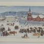 vintage postcard Old Church Square Elina Asunta Finland Painter Unesco Swiss Mad