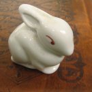 Rabbit Hare Vintage Small Animal Porcelain Figurine Milk White 1970's