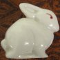 Rabbit Hare Vintage Small Animal Porcelain Figurine Milk White 1970's