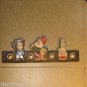 Vintage Clothes Hanger 3 Cartoons Cheburashka Dworf Rabbit USSR 1970s Iron Base